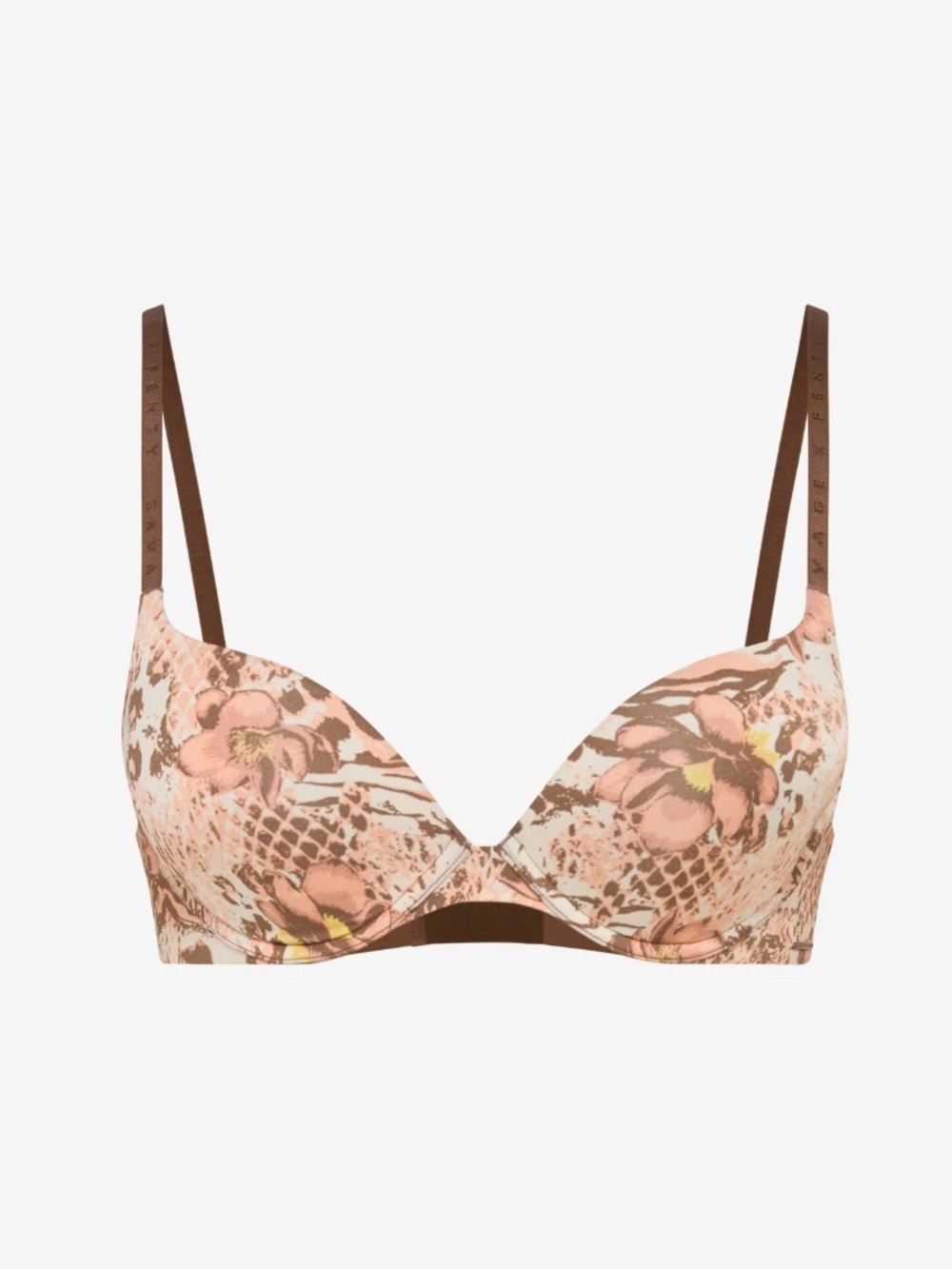 Savage X Fenty Floral & Animal-Print Microfiber Push-Up Bra